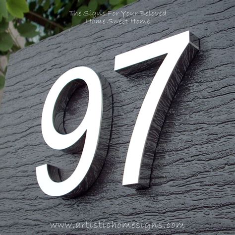 modern font metal house numbers|modern house number designs.